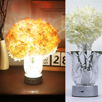 Lampe de table moderne élégante avec lumière LED en forme de fleur pour veilleuses, nouvelles lampes de table modernes, changement de couleur, deux modes de gradation