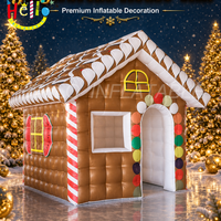 Cabane gonflable géante en forme de maison de pain d'épices, tente cabane à bonbons pour cabine photo de centre commercial de Noël