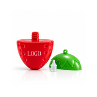 Flacon souple vide de 50 ml en PP/HDPE, forme fraise, personnalisable avec logo, idéal pour crème solaire et crème pour enfants