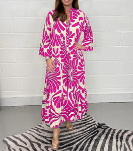 Vestiti donna più venduti grandi taglie larghe abiti da sera da donna di media lunghezza stampati <span class=keywords><strong>abbigliamento</strong></span> <span class=keywords><strong>casual</strong></span> largo - Product Image 5
