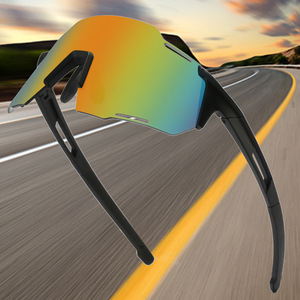 Lunettes de soleil de cyclisme Ouluo pour l'extérieur, protection UV400, coupe-vent, en polycarbonate, multicolores, pour la route, le vélo, utilisation jour et nuit - Product Image 5