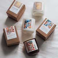 AIKUN Vente en gros de bougies parfumées artisanales de luxe respectueuses de l'environnement pour les fêtes de Pâques, ensemble cadeau, pot en verre givré à motifs, fête