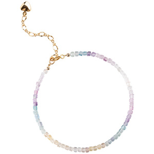 Pulsera de Piedras Preciosas de Fluorita Diminuta Zooying, Joyería Fina Chapada en Oro de 14K - Product Image 6
