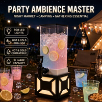 3L Bier-Getränketurm LED-Getränkespender für Feiertage Weihnachtsfeier Hochzeit Silvester Cocktailbar Feier