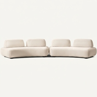Meubles de salon de style luxueux, canapé modulaire personnalisable avec revêtement en tissu, profondeur de siège réglable
