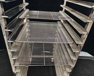 40 Tier Commercial Bakery Cooling Rack <strong>on</strong> <strong>Wheels</strong> Industrial Bread Tray <strong>Trolley</strong> for Pastry Shops - Product Image 3