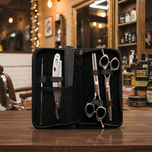 Outils de coiffure professionnels pour salon de coiffure, ensemble de ciseaux pour animaux de compagnie arc-en-ciel de 6 pouces, acier inoxydable, poignée longue pour droitiers, livraison rapide - Product Image 2