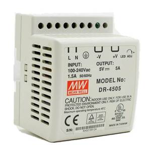 Fuente de Alimentación Conmutada Industrial DR-4505 de Salida Única de 45W para Riel DIN (TS-35/7.5/15) de 100KHz, Aprobada por UL508, 85-264VAC - Product Image 4