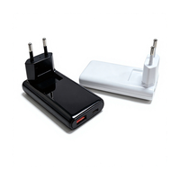 Chargeur rapide GaN ultra-fin 65W, charge rapide PD, prise EU pliable, ports USB-A et Type-C, charge pour ordinateur portable/tablette/téléphone portable
