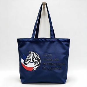 Sac de shopping de grande capacité avec logo imprimé personnalisé de haute qualité, sac en jean, toile épaisse, sac fourre-tout pour étudiants - Product Image 1