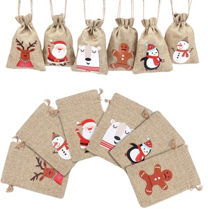 Nuevo creativo Navidad Lino viejo muñeco de nieve vino tinto Set Mesa botella de vino bolsa vino tinto bolsa regalo Decoración - Product Image 4