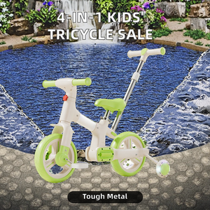 High Quality Kids Ride-on Tricycle 4-in-1 <strong>Stroller</strong> Factory Sale Folding Baby <strong>Trike</strong> with Push Handle for Children - Product Image 2