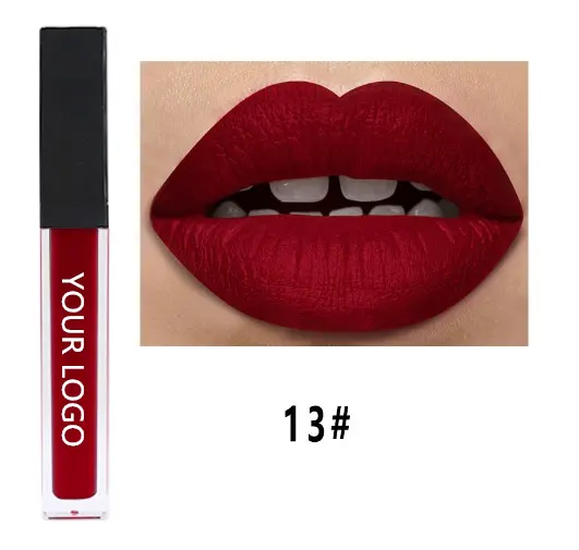 Dropshipping fornitore 44 colori di lunga durata di modo matte Lip Gloss Liquido Rossetto fare il vostro proprio marchio