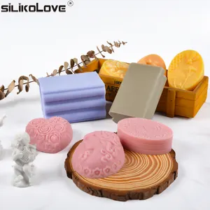 Multi-specification BPA free silicone soap molds non-stick silicone rose soap candle DIY handmade soap moulds