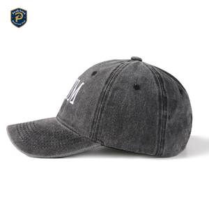 Gorra de Béisbol de Calidad <span class=keywords><strong>PA</strong></span> con Logotipo Personalizado Bordado, Gorra Deportiva Vintage de 6 Paneles, Gorras de Papá de Mezclilla Lavada de Algodón - Product Image 5