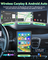 Écran CarPlay sans fil pour voiture, affichage automatique Android sans fil de 8 pouces, navigation GPS verticale, commande vocale, récepteur audio