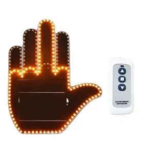 car decoration light Remote control cool car accessories Warning Brake Light flik middle finger led car light