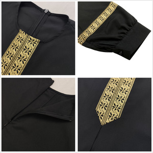 Nouvelle Abaya musulmane sexy de style européen et américain, série unie, tissée, ample, longue, pour femmes, grandes tailles - Product Image 2