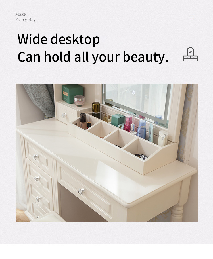 Customized Mirrored Dressing Table Wholesale - High Quality - JUANNA