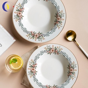 2025 Modern Nordic Home <b>Dinnerware</b> <b>Sets</b> Creative Wreath Bone Ceramic Rice Bowls New Design Porcelain Sustainable Wholesale - Product Image 4