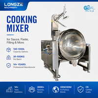 Marmite de Cuisson Industrielle Automatique à Agitateur Planétaire 100L 400L, Chauffage à Vapeur, Marmite Basculante Hydraulique pour Sauce Caramel et Bonbons Caramel