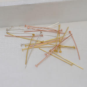 Accesorio Hecho a Mano, Plata S925, Aguja en Forma de T de 9 Letras, Bola Larga y Gruesa de 0.45mm, Material de 3mm, Tamaño 1558 - Product Image 2