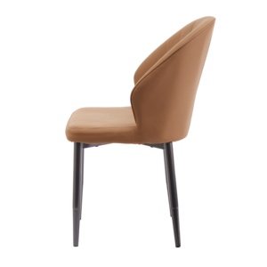 Ghế ăn da lưng cao chân kim loại màu đen - Product Image 5