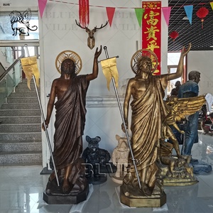 Statue de prière agenouillée grandeur nature en bronze coulé, Jésus, décoration personnalisée pour cimetière et église BLVE - Product Image 6