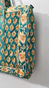 Grands sacs de voyage en coton à motifs floraux, sacs de week-end en tissu matelassé imprimé, pour femmes, cadeaux de vacances, lot de 2 pièces - Product Image 3