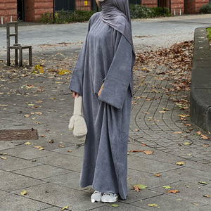 Autunno inverno abito quotidiano abito Casual in poliestere Abaya per Dubai turchia medio oriente - Product Image 6