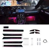 Kit d'éclairage d'ambiance pour voiture contrôlé par application, design étoilé en fibre optique, 64 couleurs, ciel étoilé dynamique pour Porsche Cayenne 2010-2017 SUV