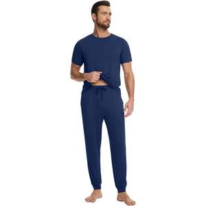 ชุดนอนผู้ชายขายส่ง ผ้าวิสโคสจากไม้ไผ่ เสื้อแขนสั้นและกางเกงขายาว มีกระเป๋าและเชือกผูกเอว ไซส์ S ถึง XXL - Product Image 6