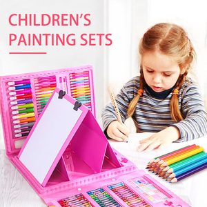 Nouvelle Collection 2025 – Kit d'Art A-Ni pour Enfants : Pinceaux Graffiti, 208 Pièces, Crayons <span class=keywords><strong>Pastel</strong></span> à l'Huile, Crayons de Couleur, Marqueurs – Boîte Rose/Bleue - Product Image 4