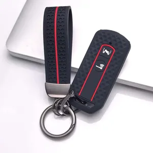Pour <span class=keywords><strong>Honda</strong></span> Sh125 Sh150 Sh300 Scoopy <span class=keywords><strong>Forza</strong></span> <span class=keywords><strong>125</strong></span> <span class=keywords><strong>Forza</strong></span> 300 2018 <span class=keywords><strong>2019</strong></span> – Housse de protection en silicone pour clé télécommande avec anneau porte-clés - Product Image 2