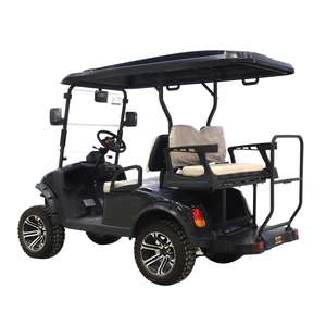 Voiture de golf 4 places à carrosserie en acier inspirée des motos tout-terrain, avec une grande garde au sol et des pneus tout-terrain. - Product Image 6