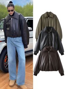 Veste courte en cuir pour homme et femme, coupe-vent, imperméable, épaisse et chaude - Product Image 5