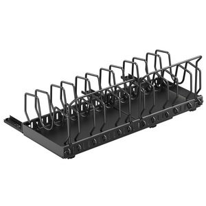 Sea Shark Telescopic Pot <b>Rack</b> Carbon Steel Multi Layer Pull Out Cabinet Organizer For <b>Kitchen</b> Cookware <b>Storage</b> - Product Image 5