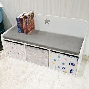 Storage Stool Box Customized Wooden Stool Toy Storage Box Shoes Stool Benches For Bedroom