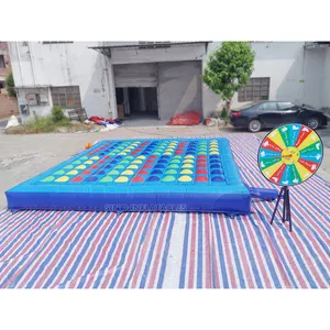 Kids N Adults Giant Blow Up Inflatable Twister Game For Sale With Big Wheel From Sino Inflatables