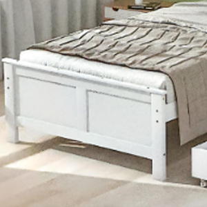 <span class=keywords><strong>Lit</strong></span> simple pour enfant en bois massif blanc moderne avec <span class=keywords><strong>tiroir</strong></span> pour garçons - Product Image 3