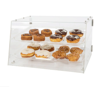 Boulangerie en gros personnalisée avec armoire acrylique transparente Stockage de beignets Vitrine d'affichage de gâteau de stockage de pain français