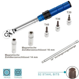 Clé dynamométrique Nautic 385 mm 10-60 Nm en acier au chrome-vanadium, outil de réparation pour le cyclisme - Product Image 2