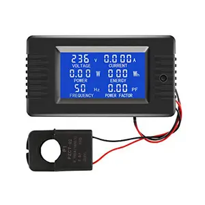 PZEM-022 AC 220V 80-260V 100A Single Phase Digital Ampermeter Power Energy Voltmeter Ammeter Volt Watt Kwh Factor Meter Split CT