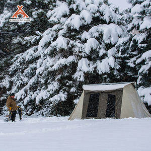 Kawagebo Kamp (KK) 10' X 14' Glamping Yaylı Çerçeveli Polyester Pamuklu Anında Kurulumlu Kabin Kamp Çadırı Kış Çadırı - Product Image 5