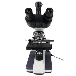 NK-06C 40X-1600X Trinoculaire biologique microscope composé Avec Fond Éclairage LED