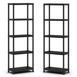Étagères de rangement en plastique robustes 60x30x180 cm, étagères de garage et d'entrepôt, capacité de charge élevée - Product Image 6