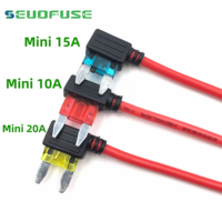 Mini fusibles micro2 standard à profil bas, fusibles électriques pour voiture, fusibles à lame ATO, fusibles de raccordement de circuit et fusibles de voiture 10A/15A/20A