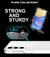 Pour Samsung A16 antichoc Transparent cristal TPU PC clair coque de téléphone couverture arrière pour Samsung A06