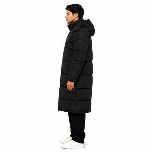 New Custom Thick Shinny Outdoor Long <b>Bubble</b> <b>Coat</b> Streetwear Custom Quilted Men's Jackets Hooded Winter Outerwear Wholesale OEM - Product Image 4