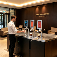 Machine à café intelligente en acier inoxydable avec paiement par code QR, 15 bars, pour expresso, latte, cappuccino, boissons chaudes/froides, fabrication OEM/ODM